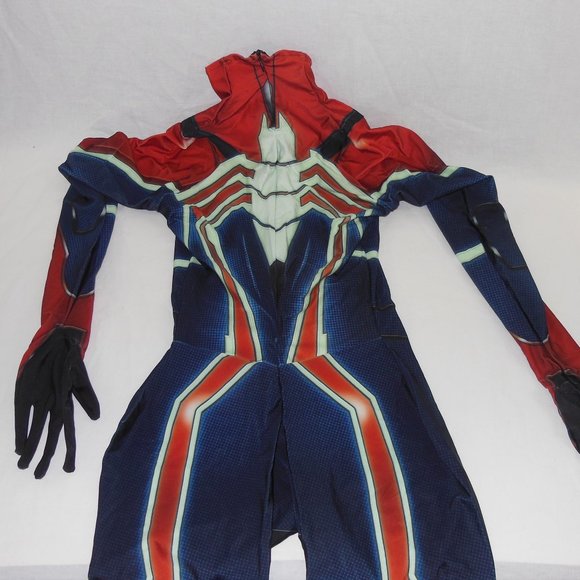 Spider-Man Bodysuit Mask Kids Medium M Costume Zentai - Picture 6 of 8